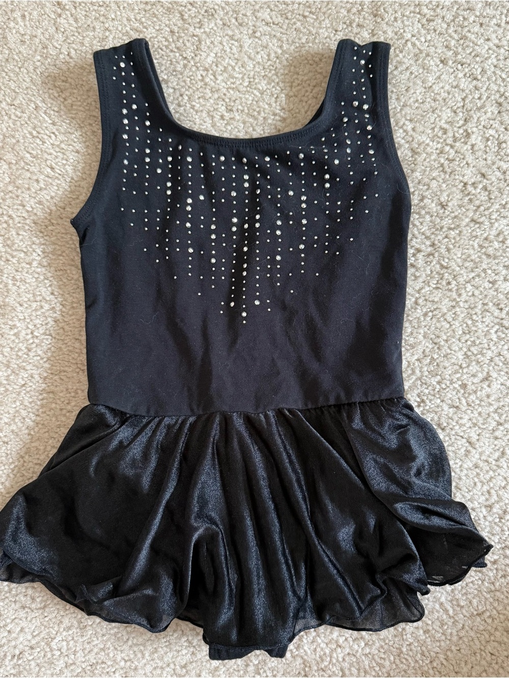 Cat & Jack Black Sparkle Skirted Dance Leotard